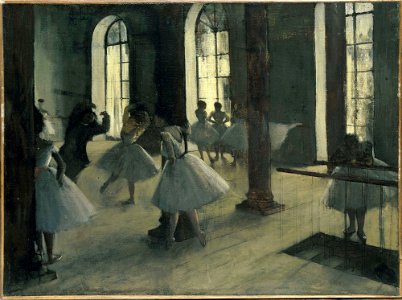 Edgar Degas - La Répétition au foyer de la danse - Google Art Project