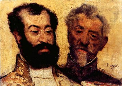 Edgar Degas - Le général Mellinet et le grand rabbin Astruc