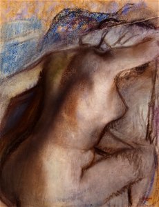 Edgar Degas - After the bath, woman drying herself - Google Art Project