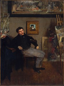 Edgar Degas - Portrait of James Tissot. Free illustration for personal and commercial use.