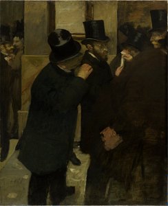 Edgar Degas - Portraits at the Stock Exchange - Google Art Project. Free illustration for personal and commercial use.