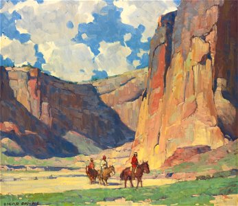 Edgar Payne Indians Riding through the Canyon de Chelly