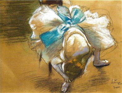 Edgar Degas - Danseuse rattachant son chausson 1887. Free illustration for personal and commercial use.