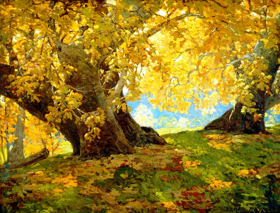 Edgar Payne Sycamore in Autumn, Orange County Park