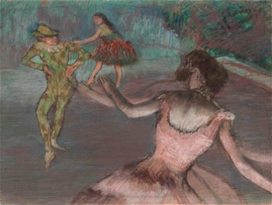 Edgar degas arlequin et danseuses. Free illustration for personal and commercial use.