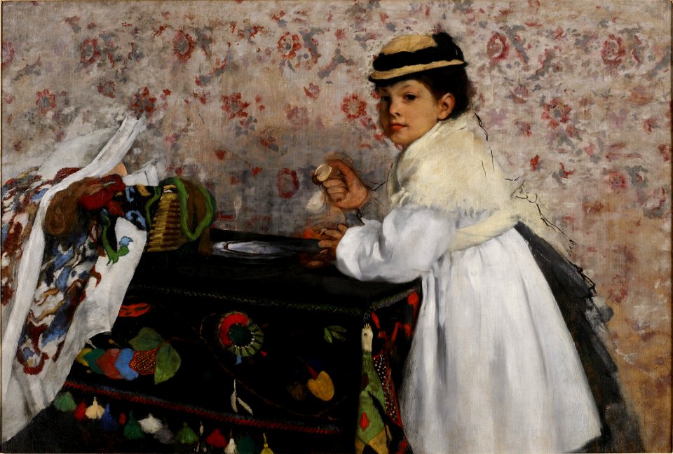 Edgar Degas - Portrait of Mlle. Hortense Valpinçon - Google Art Project
