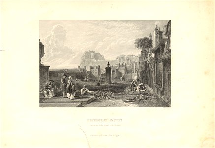 Edinburgh Castle from Gray Friars, published 1846