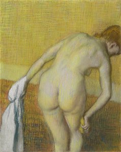 Edgar Degas, Badende vrouw, ca. 1886, pastelkrijt op velijnpapier op karton, 72,5 x 57,2 cm