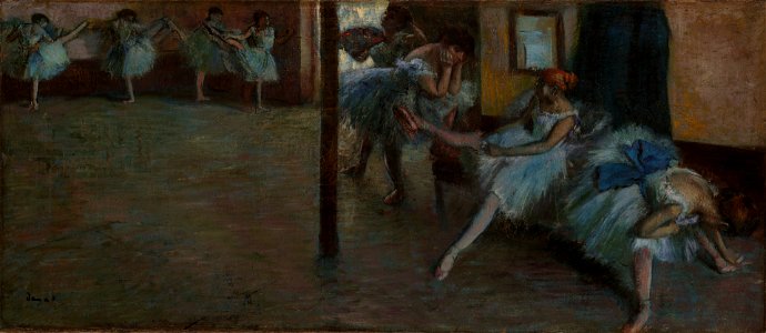 Edgar Degas - The Ballet Rehearsal - 1952.43.1 - Yale University Art Gallery. Free illustration for personal and commercial use.