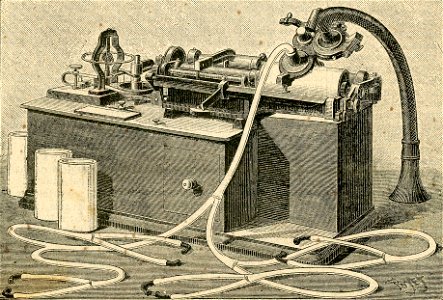 Edison e il nuovo fonografo. Free illustration for personal and commercial use.