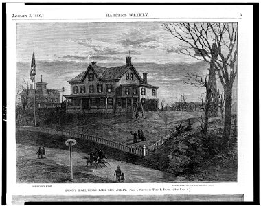 Edison's home, Menlo Park, New Jersey - from a sketch by Theo. R. Davis. LCCN93508527
