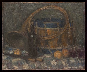 Edmond (Amand Edmond Jean Aman-Jean dit) - Nature morte au cor et au tambour - PPP1019 - Musée des Beaux-Arts de la ville de Paris