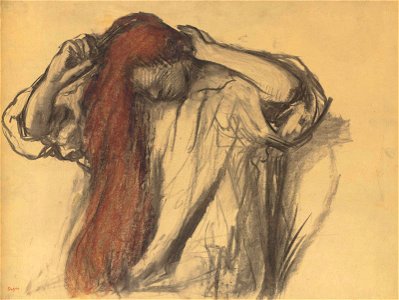 Edgar degas femme se coiffant)