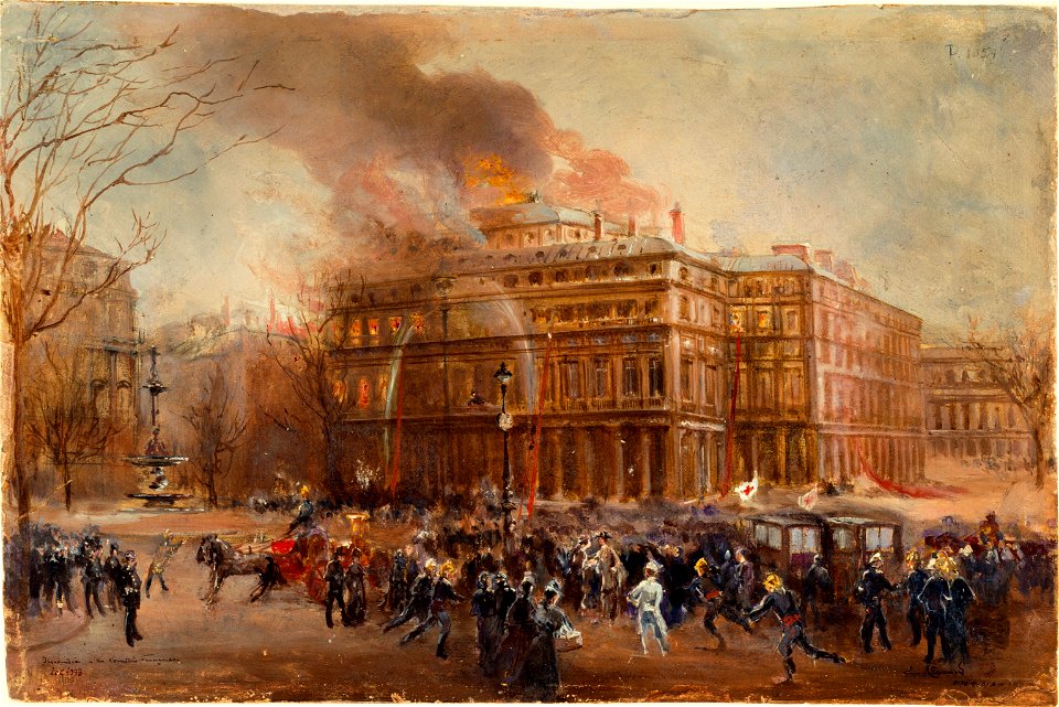Edmond Allouard - L'Incendie de la Comédie-Française, le 8 mars 1900 - P1059 - Musée Carnavalet