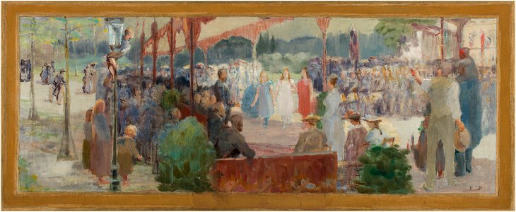 Edmond Debon - Esquisse pour la salle des fêtes de la mairie de Maisons-Alfort , Hommage au mérite - PPP3946 - Musée des Beaux-Arts de la ville de Paris