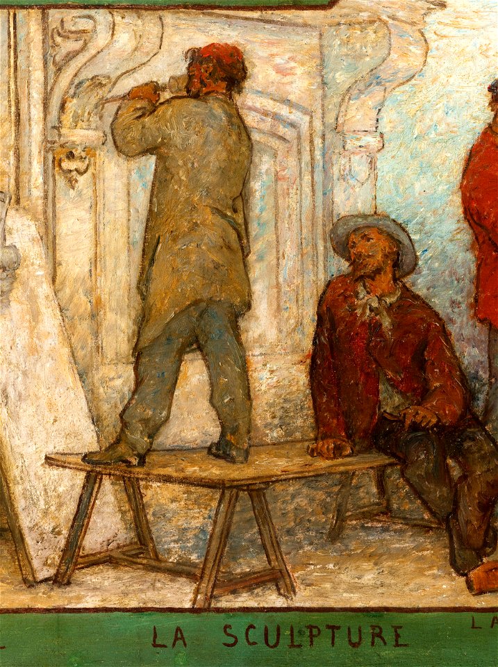 Edmond Eugène Valton - L'Art répand au loin sa lumière , Métiers d'art et dessin industriel , Esquisse pour la salle de des - PPP4285 - Musée des Beaux-Arts de la ville de Paris - 9