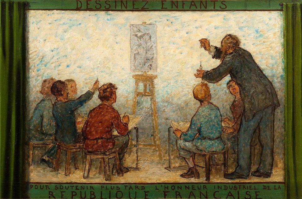 Edmond Eugène Valton - Dessinez enfants, pour soutenir plus tard l'honneur industriel de la République française , Esquisse - PPP4282 - Musée des Beaux-Arts de la ville de Paris - 4
