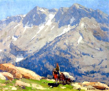 Edgar Payne Edgar Payne Edgar Payne A Rider with Packhorses in the Sierra
