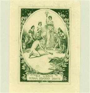 Edmun Garrett Bookplate-Hiram Edmund Deats. Free illustration for personal and commercial use.