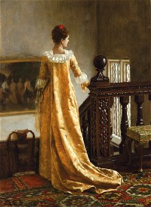 Edmund Blair Leighton - The Golden Train. Free illustration for personal and commercial use.