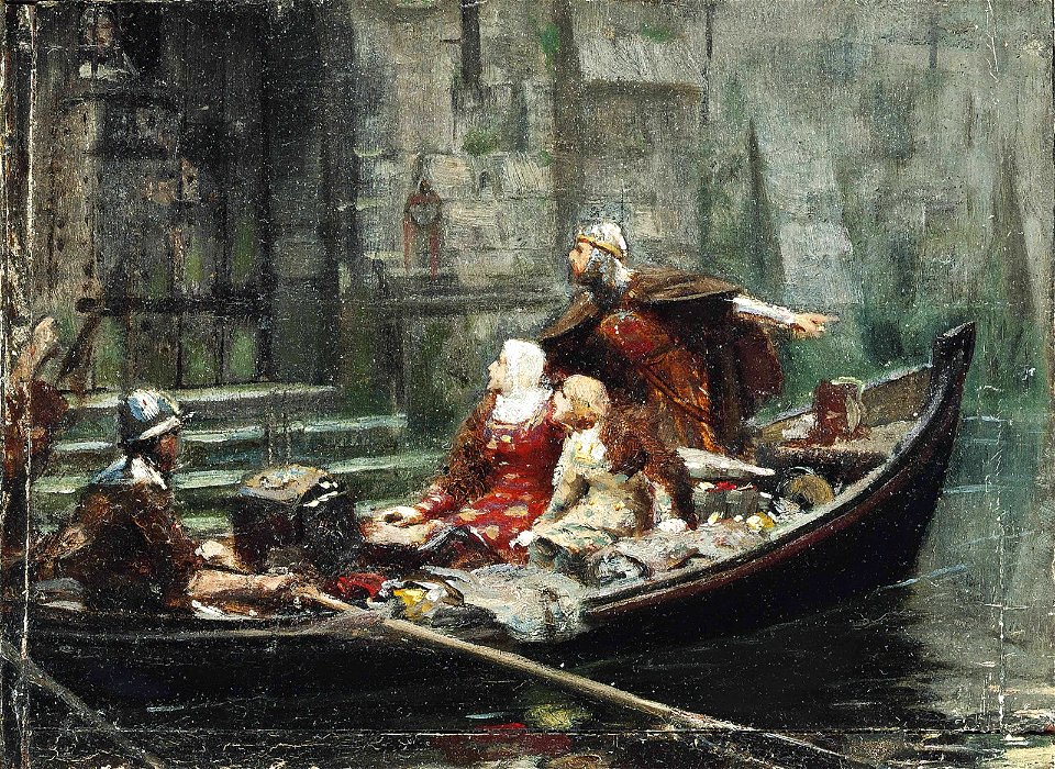 Edmund Blair Leighton - In Time of Peril (study)