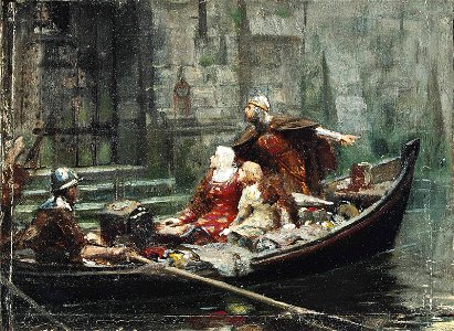 Edmund Blair Leighton - In Time of Peril (study)