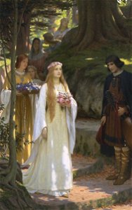 Edmund Blair Leighton - My fair Lady. Free illustration for personal and commercial use.