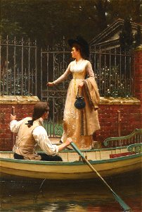 Edmund Blair Leighton - The Elopement - 1893. Free illustration for personal and commercial use.