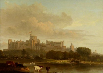 Edmund Bristow (1787-1876) (attributed to) - Distant View of Windsor Castle - 515600 - National Trust