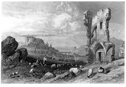 Edinburgh, from St Anthony's Chapel engraving by William Miller after C Stanfield
