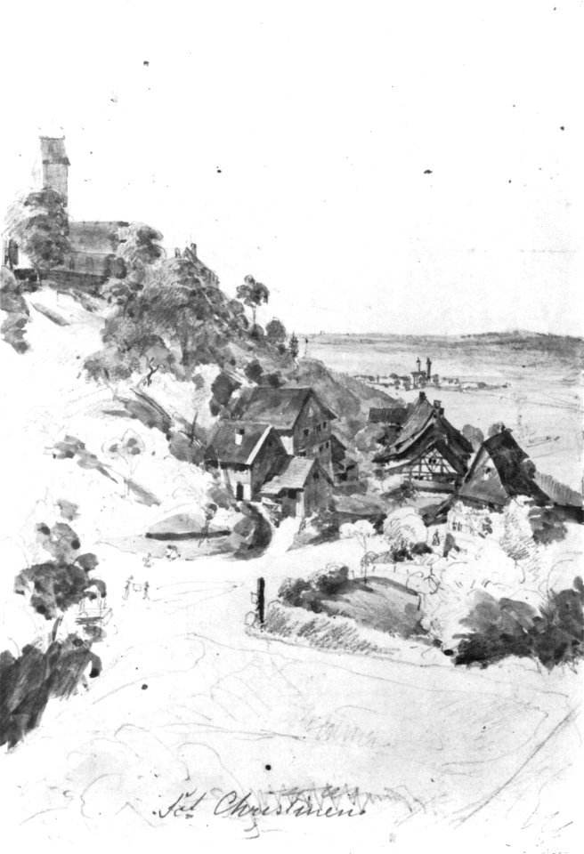 Edinger Ravensburg St Christina von Nordosten c1850