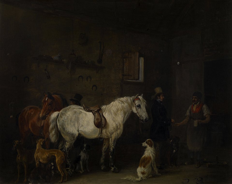 Edmund Bristow (1787-1876) - The Farrier's Shop - RCIN 407585 - Royal Collection
