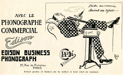 Edison Business Phonograph - publicité