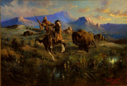 Edgar Samuel Paxson - Buffalo Hunt