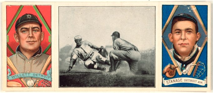 Edgar Willett-Oscar Stanage, Detroit Tigers, baseball card portrait LCCN2008678544