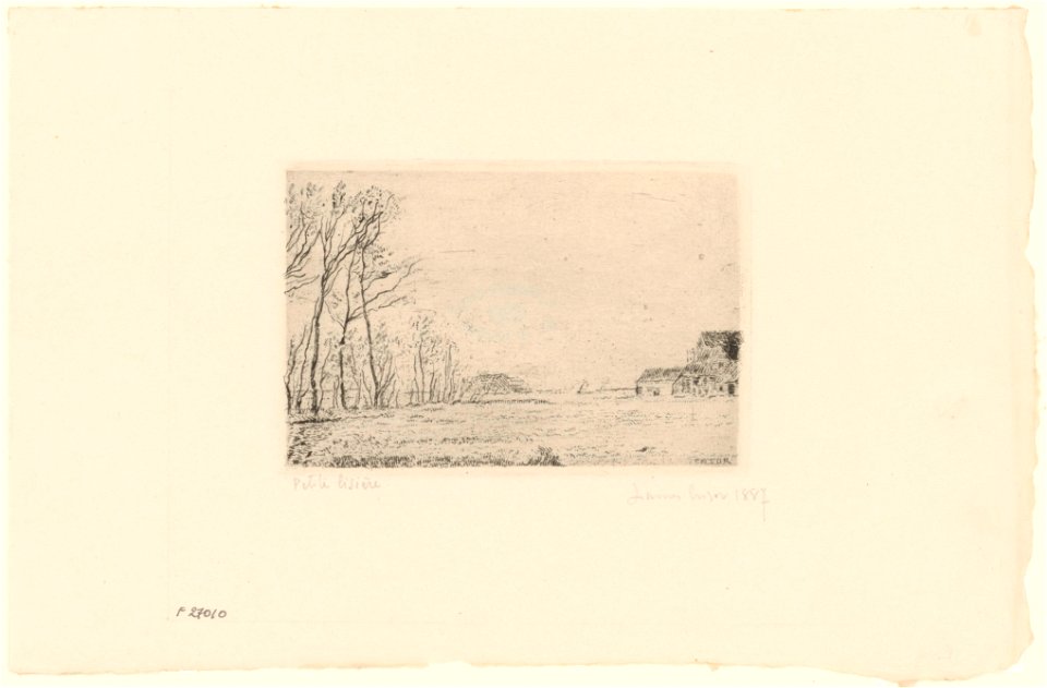 Edge of the Little Wood Ostend, print by James Ensor, 1888, Prints Department, Royal Library of Belgium, F. 27010