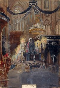 Edmond Allouard - Funérailles du président Félix Faure, à Notre-Dame, le 23 février 1899 - P1060 - Musée Carnavalet