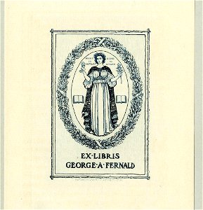 Edmund Garrett Bookplate-George A Fernald. Free illustration for personal and commercial use.