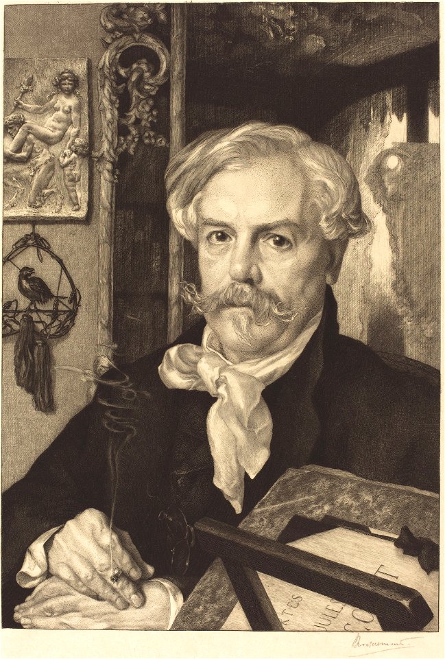 Edmond de Goncourt by Felix Bracquemond