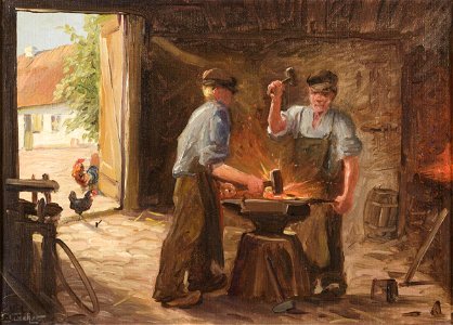 Edmund Fischer In der Schmiede