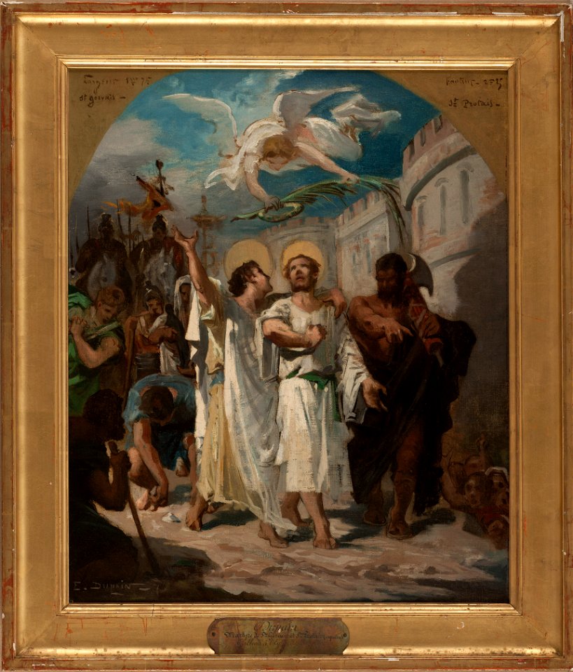 Edmond Dupain - Esquisse pour l'église de Pierrefitte , Saint Gervais et Saint Protais conduits au martyre - PPP4570 - Petit Palais