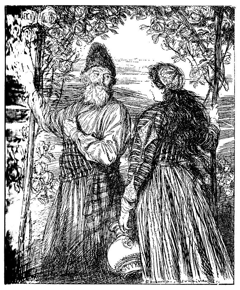 Edmund J Sullivan Illustrations to The Rubaiyat of Omar Khayyam First Version Quatrain-008