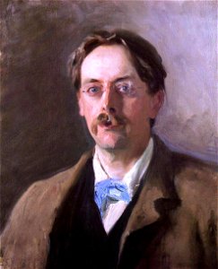 Edmund Gosse by John Singer Sargent. Free illustration for personal and commercial use.