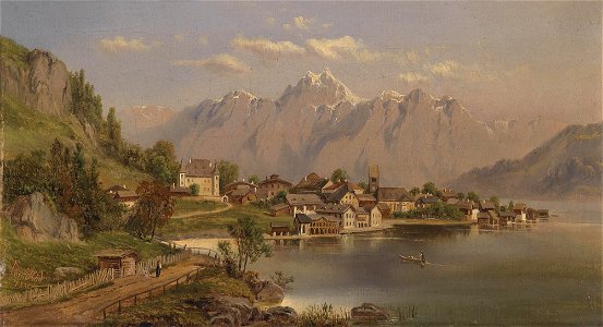 Edmund Höd Blick auf Zell am See 1885