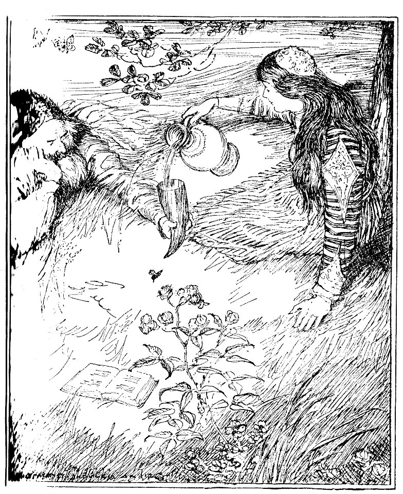 Edmund J Sullivan Illustrations to The Rubaiyat of Omar Khayyam First Version Quatrain-020