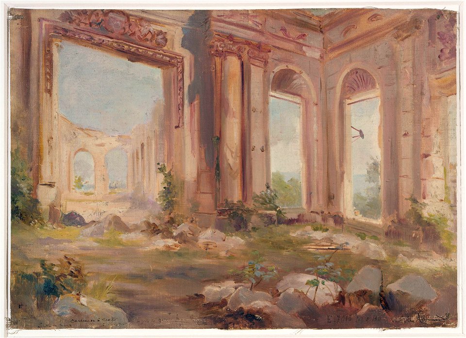 Edmond Allouard - Le château de Saint-Cloud en ruines , la salle des gardes - P1057-1 - Musée Carnavalet