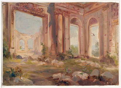 Edmond Allouard - Le château de Saint-Cloud en ruines , la salle des gardes - P1057-1 - Musée Carnavalet