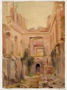 Edmond Allouard - Ruines du château de Saint-Cloud , le vestibule - P1057-3 - Musée Carnavalet