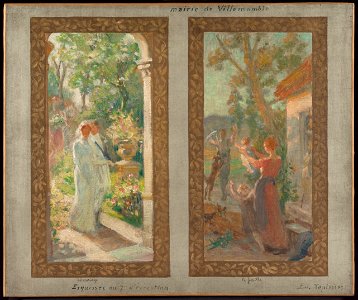 Edmond Tapissier - Esquisse pour la mairie de Villemonble , Le mariage - La famille - PPP4271 - Musée des Beaux-Arts de la ville de Paris