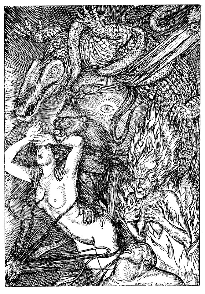 Edmund J Sullivan Illustrations to The Rubaiyat of Omar Khayyam First Version Quatrain-044